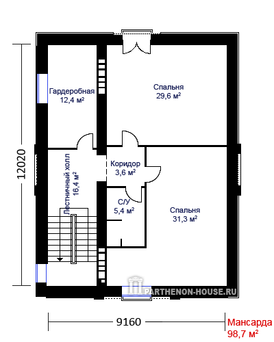 3 этаж коттеджа ЭК 498-0